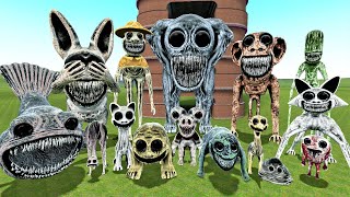 DESTROY ALL ZOONOMALY MONSTERS & POPPY PLAYTIME 3 MONSTERS FAMILY in TALL GRASS - Garry's Mod!