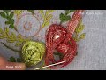 Ribbon Flower Embroidery Design Tutorial Step by Step, Easy Embroidery Class