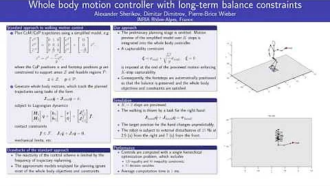 Interactive poster -- Whole body motion controller with long-term balance constraints