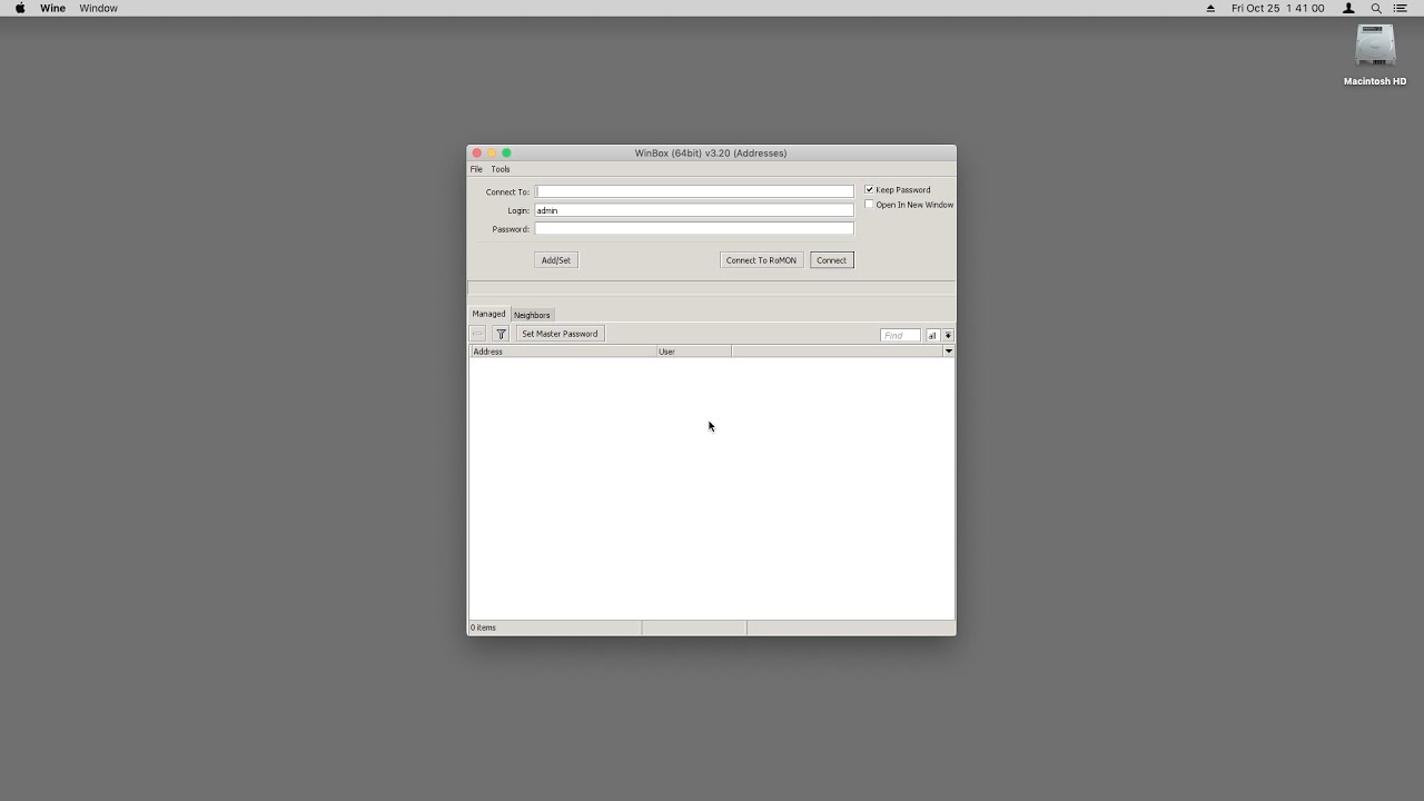 Winbox mac os
