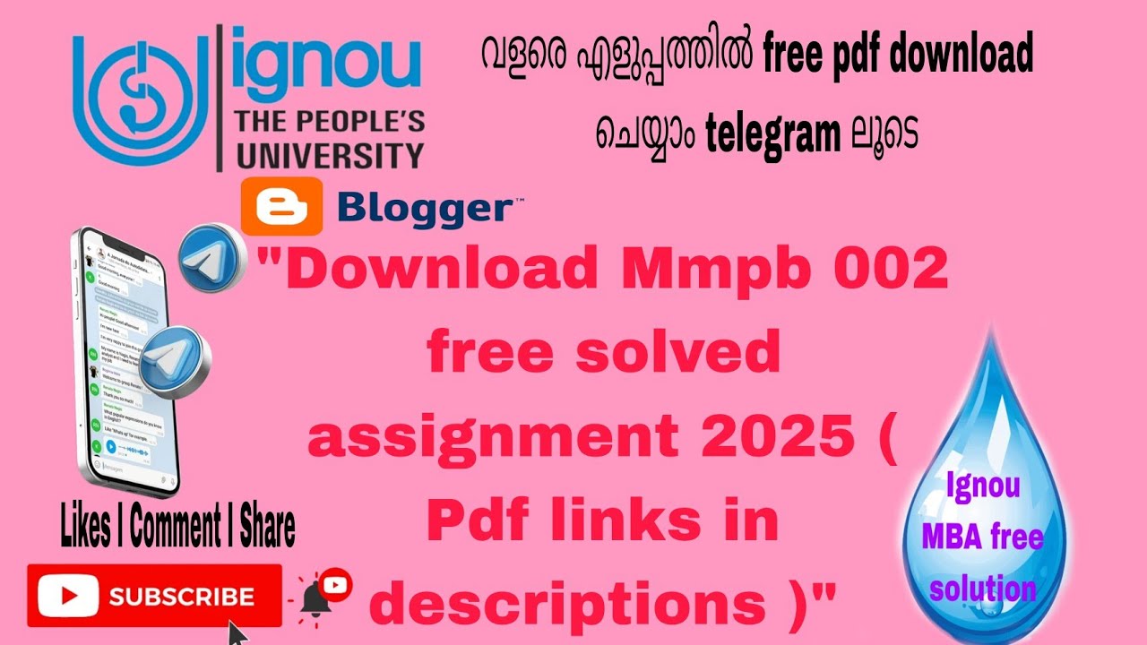 Mmpb 002 free solved assignment 2024 - 2025 pdf links in description