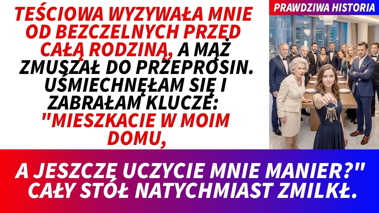 Stałam pośrodku własnego salonu, w dłoni ściskałam siedem kluczy, a przy stole siedziało ponad dwadzieścia osób. Wszyscy zamarli. Teściowa właśnie ogłosiła, że moja pracownia – moje miejsce, moja...