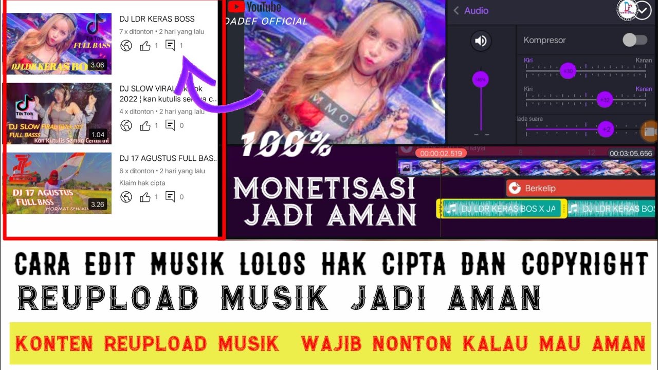Cara Edit Musik Agar Tidak Kena Hak cipta YouTube