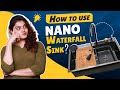 How to use nano waterfall kitchen sink  ruhe kitchen sink designs  nano sink accessories