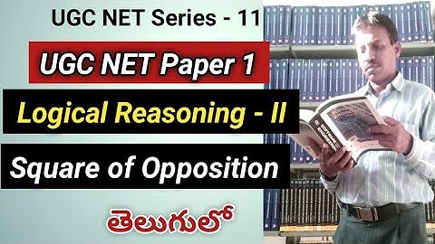 UGC NET Paper 1: Logical Reasoning I Square of Opposition I In Telugu