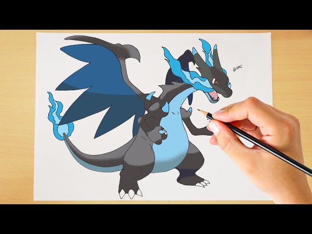 006 Charizard (RB)  Dragon type pokemon, Pokemon drawings, Pokemon sketch