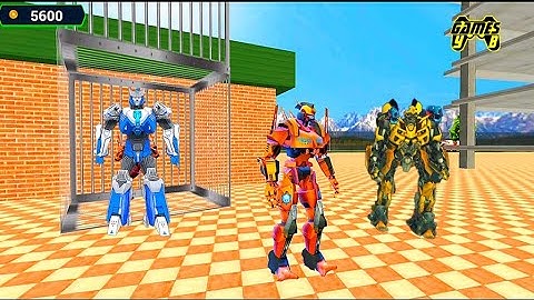 Grand Police Car Robot Helicopter Transform War #4 - Android Gameplay