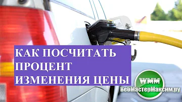 Как рассчитать изменение цены в процентах