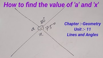 Geometry | Unit:- Lines and Angles  | How to find the value of X from the given figure | BLE