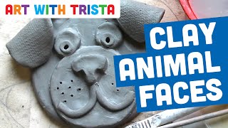 Clay Slab Animal Faces Step By Step Clay Tutorial - Art WIth Trista screenshot 5