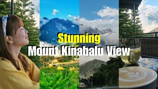 KUNDASANG SABAH: Mountain Valley Resort. AMAZING Gunung Kinabalu View From The Glass Bistro.