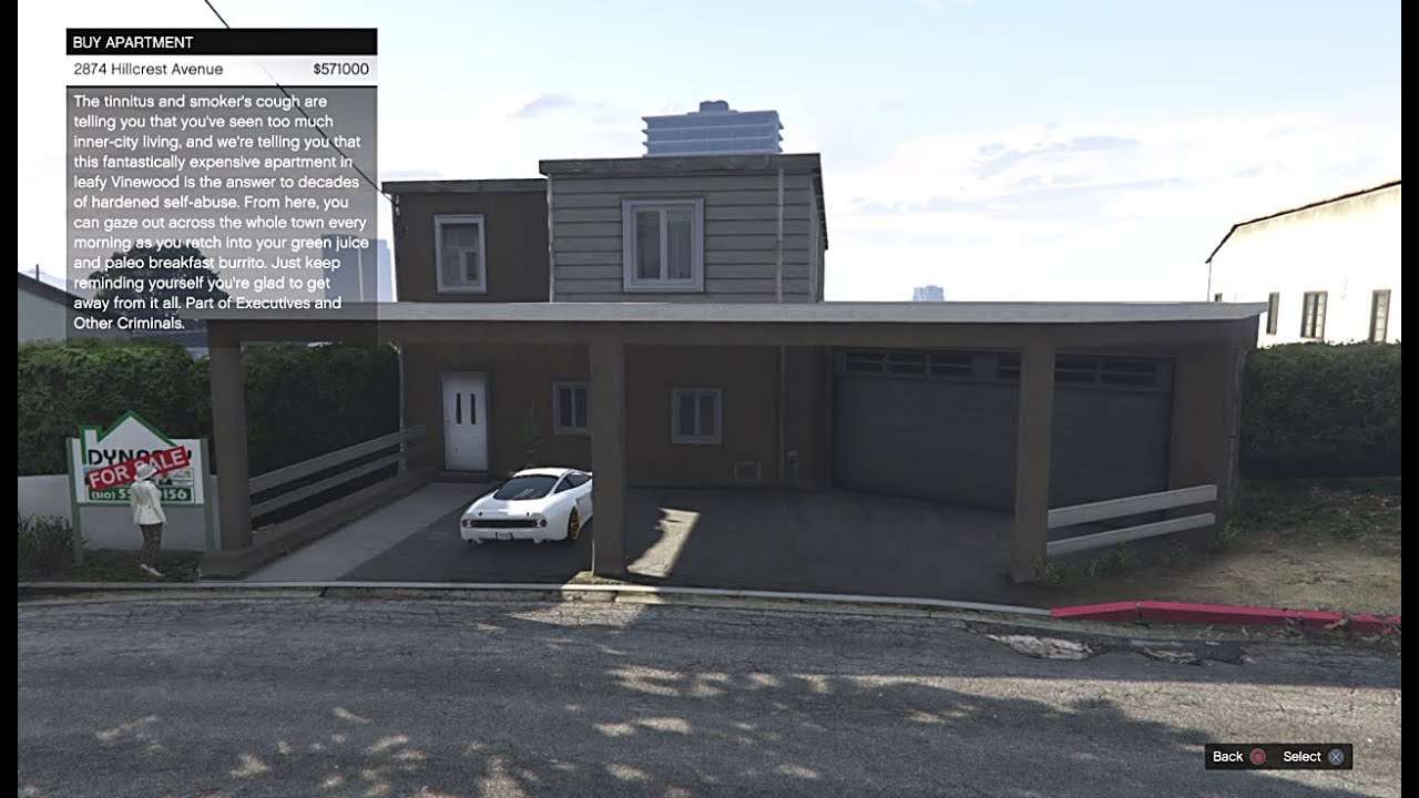 GTA 5 Online Stilt Apartment 2874 Hillcrest Avenue Exterior tour