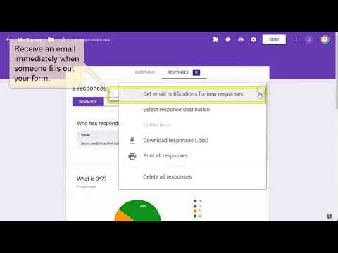 Google Forms: Response Settings