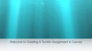 How to Create a Turnitin Assignment in Canvas