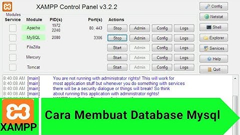 Cara Membuat Database Mysql di Xampp (2021)