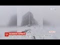 На горі Піп Іван у Карпатах випало 15 сантиметрів снігу