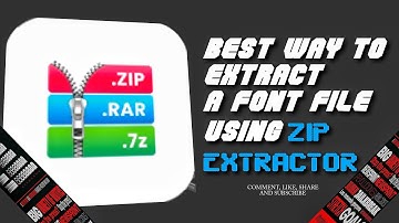 Best Way To Extract A Font File Using Zip Extractor #zipfile #graphicdesign #font #zipextractor
