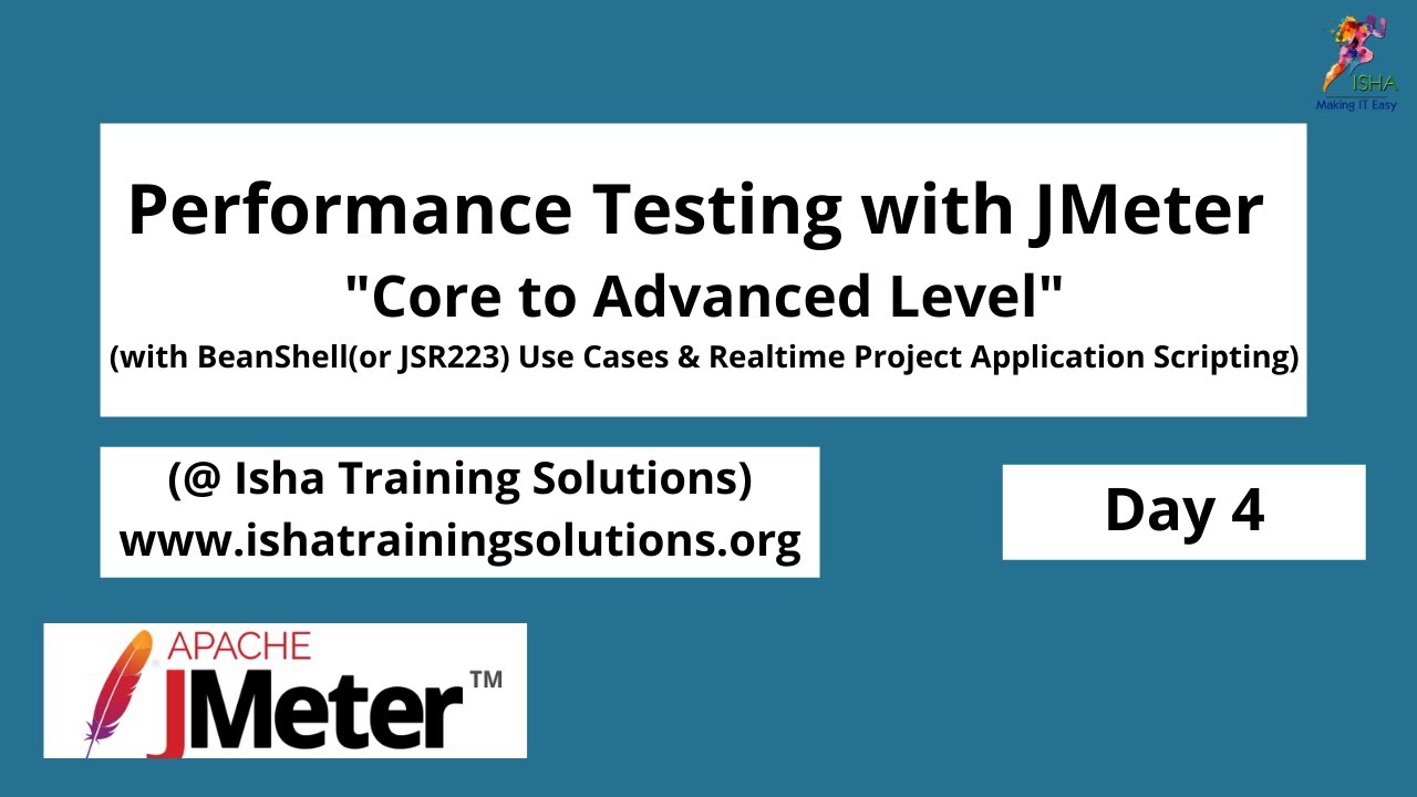JMeter Core to Advanced with BeanShell Day 4  Pls contact or whatsapp us on +91 8019952427 to enroll
