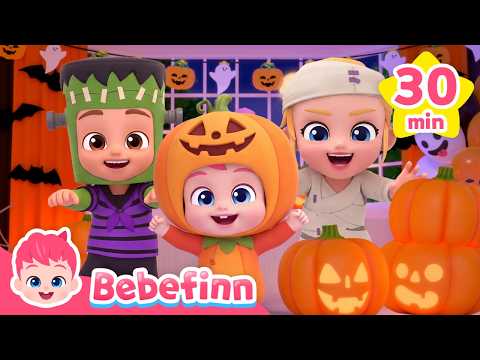 👻[NEW] Boo! Halloween Songs for Kids🎃｜Yes Papa, Knock Knock, Who’s There? & More｜Bebefinn Kids Songs