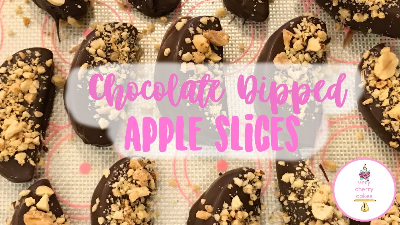 Дольки яблок в шоколаде