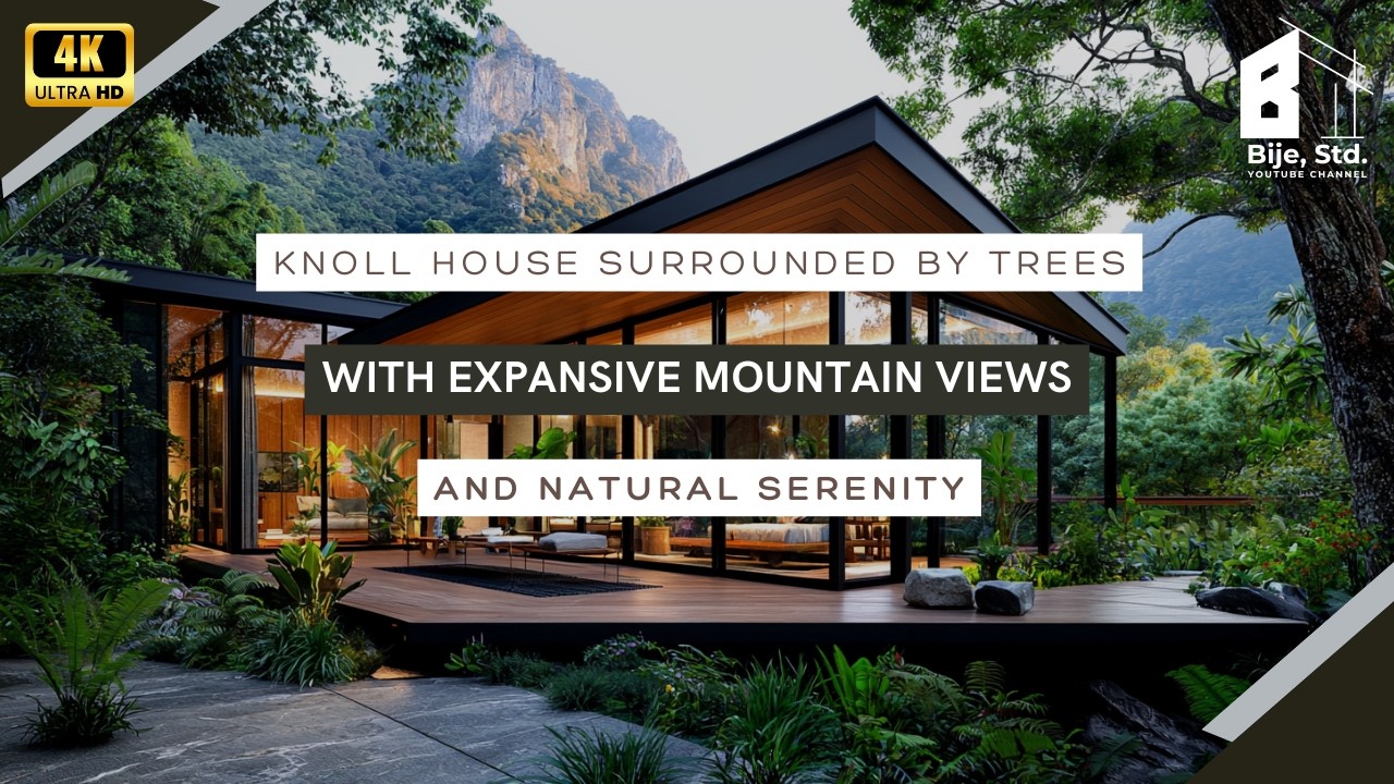 Knoll House Surrounded by Trees with Expansive Mountain Views and Natural Serenity