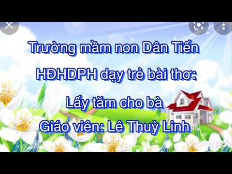 Video HĐHDPH dạy trẻ bài thơ 
