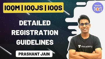 Detailed Registration Guideline | IOQM | IOQJS | IOQS | Maths 101 | Prashant Jain