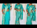 How to make perfect pleats Synthetic Silk saree draping tutorial/do tightly saree drape & slim look✨