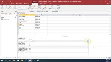 IGCSE ICT DB1.3b - Validation - lookup field