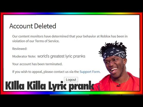 KSI “KILLA KILLA” LYRIC PRANK | Roblox