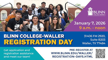 Blinn College-Waller Registration Days