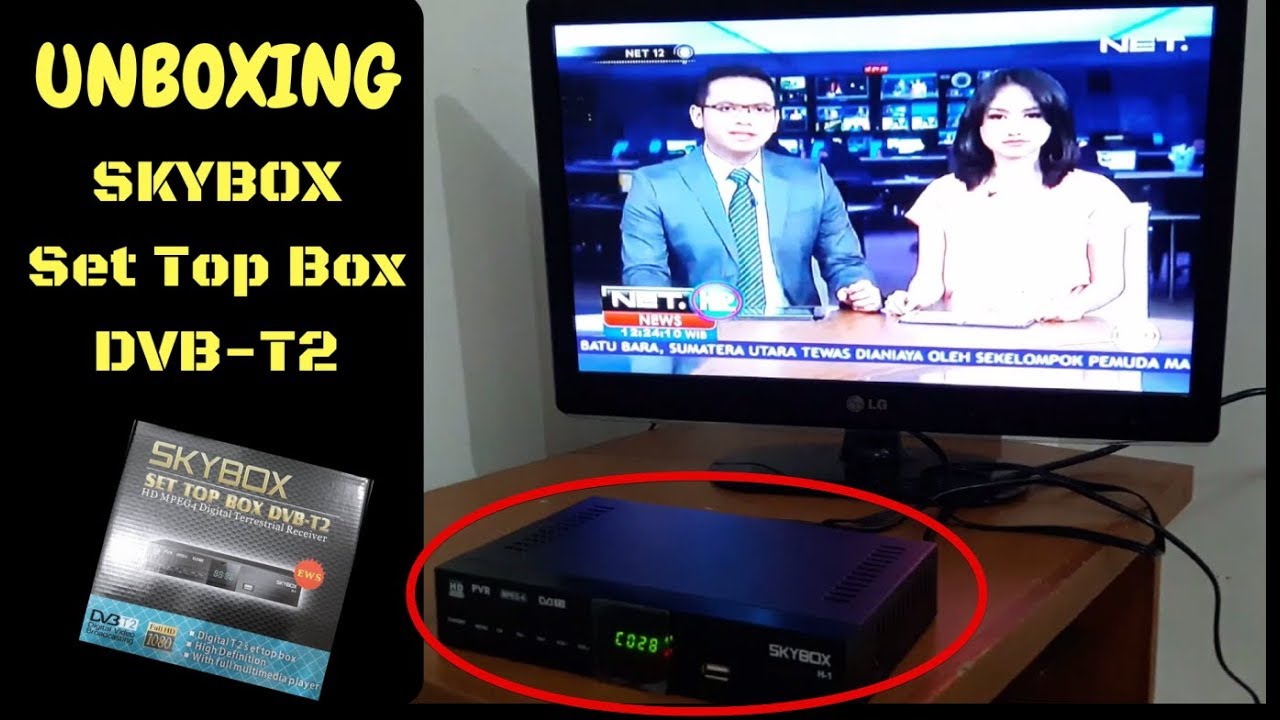 Unboxing Nonton Tv Digital Jadi Mudah Dengan Skybox Set Top Box Dvb T2 Youtube