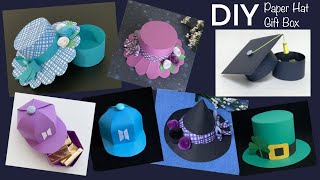 5 DIY PAPER HAT GIFT BOX I Easy diy paper crafts