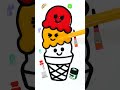 Kawaii Ice cream Drawing, Jelly Painting, Coloring | Corn ice cream With Jelly #drawing #coloring