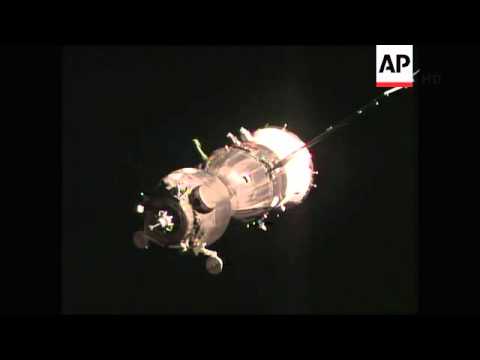 Russian Soyuz brings three-man crew to space station