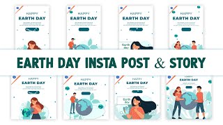 Flat Character Motion Graphic Animation | After Effects Templates | World Earth Day IG Post & Story
