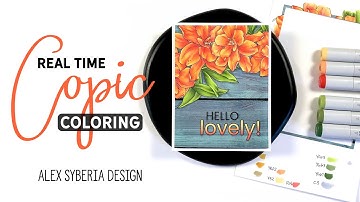 Real Time Copic Coloring | Alex Syberia Precious Flowers