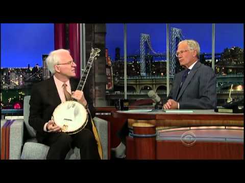 David Letterman 2012-09-24 Steve Martin Banjo Session ft. Mark Johnson & Emory Lester