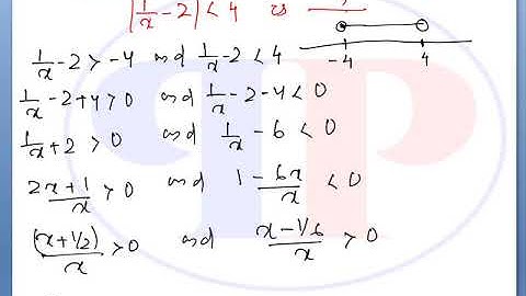 The solution of set of inequation mod(1/x-2) less than 4