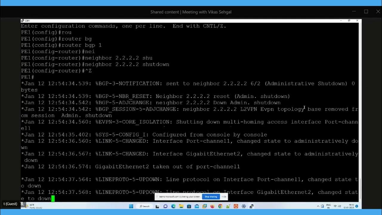 BGP L2VPN EVPN Core Isolation feature testing IOSXE YouTube