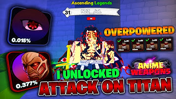 I Unlocked NEW Attack on Titan World In Anime Weapons Update 1... Here