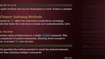 How to Access Elements in a Nested List in TCL with Clean Code