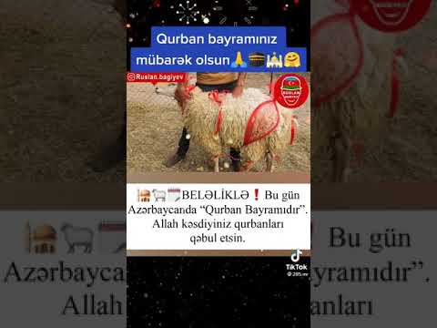 Hər kəsin qurban bayramin tebirik edirəm Allahtan  uzun ömür xoşbəxtlik arzulayıram🤲