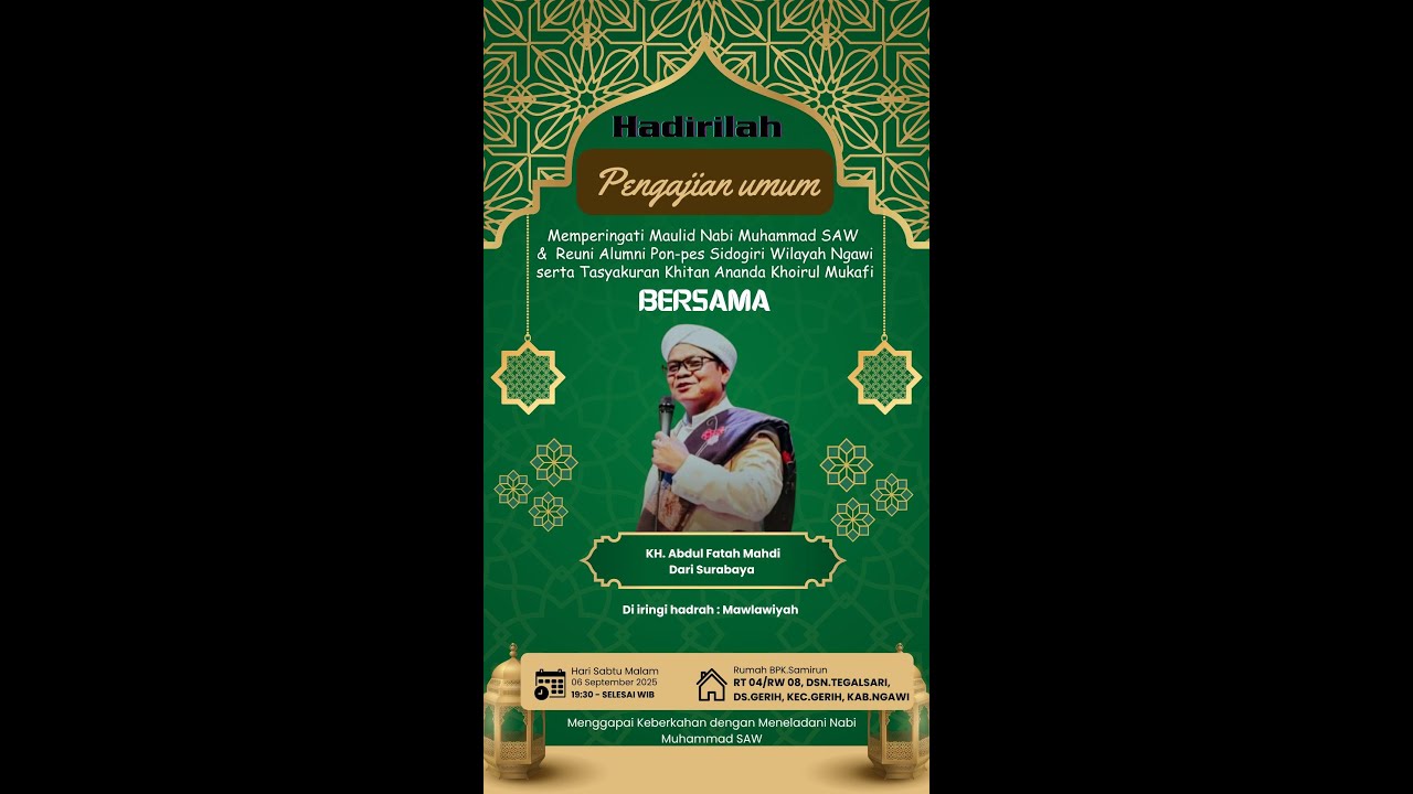 Pengajian Umum K.H. Abdul Fatah Mahdi dari Surabaya
