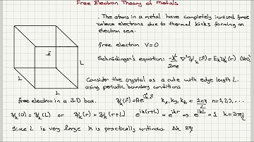 Week 6-5 Free Electron Theory of Metals