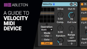 A guide to the Ableton VELOCITY midi device complete tutorial