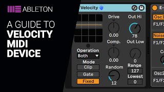 A guide to the Ableton VELOCITY midi device complete tutorial