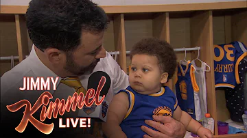 Jimmy Kimmel Interviews Baby Steph Curry & Baby Lebron James