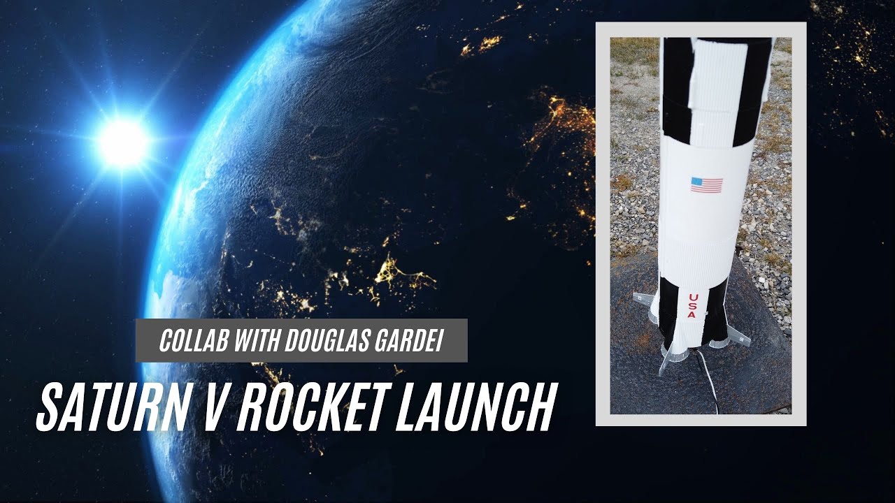 3D printed Saturn V Rocket Launch 1/130th scale