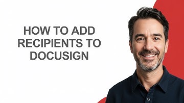 How To Add Recipients To Docusign - KevinHowTo